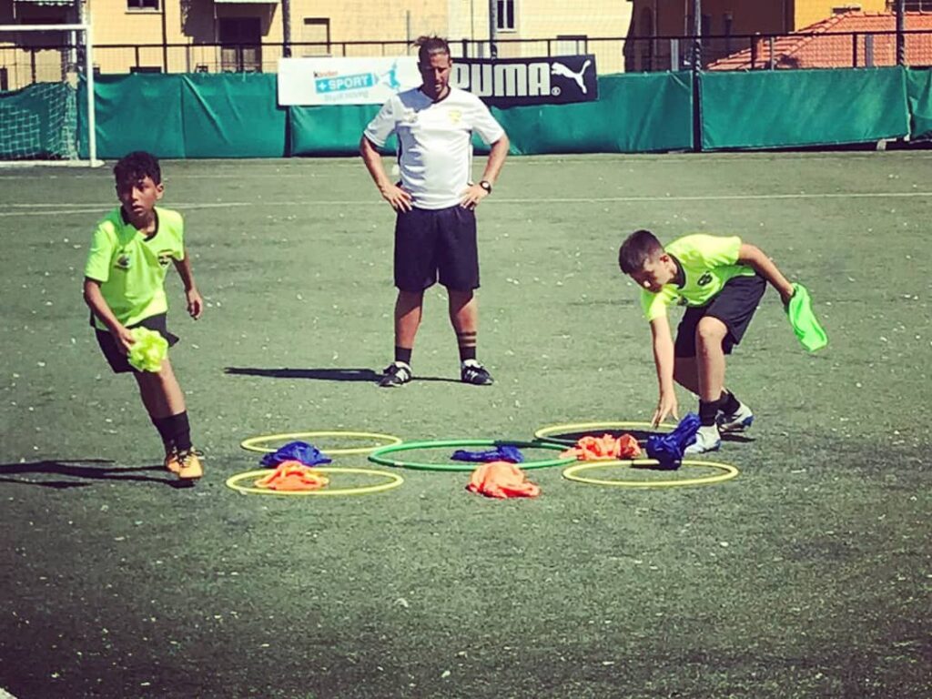 Simone Maraschi durante gli allenamenti mirati al Campus Baia Alassio di Evaristo Beccalossi